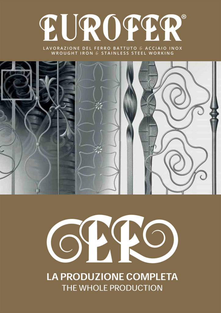Design in ferro battuto e acciaio inox decorativo.