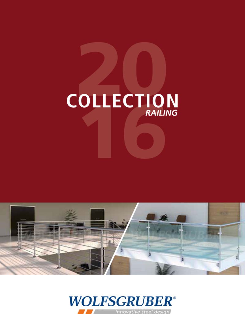 Copertina catalogo ringhiere 2016 con immagini di balaustre.